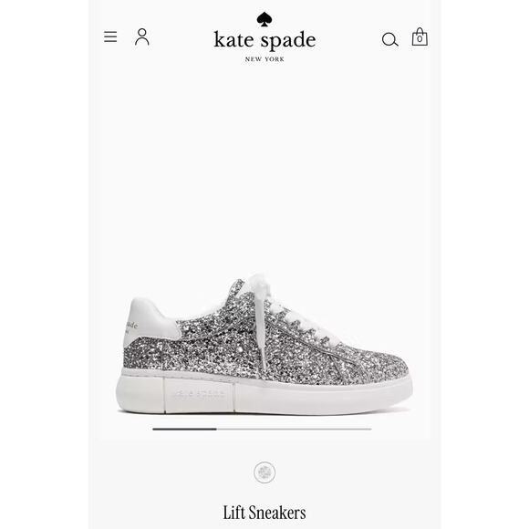 Kate Spade Women's Lift Lace Up Glitter Sneakers! Sz 9 - Picture 1 of 9